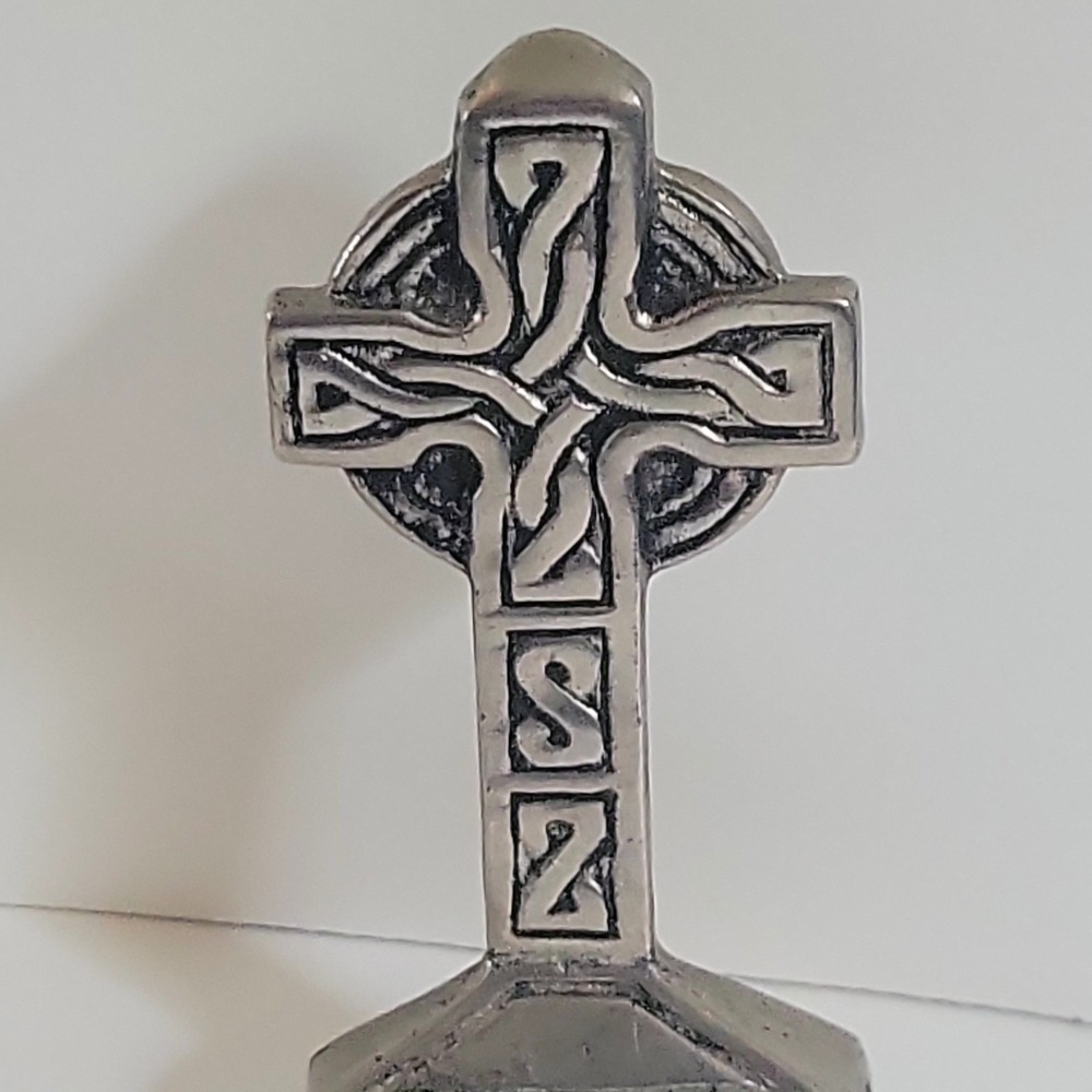 Shannon Pewter Celtic Cross Miniature Figurine 3.5 Inch Small Gothic 90s